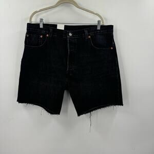 NWT Levis 501 black denim cutoff shorts